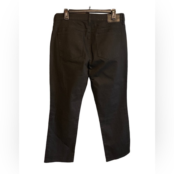 Lauren Ralph Lauren Woman’s Black Cotton Blend Classic Straight Jean, Size 12P - Picture 2 of 8